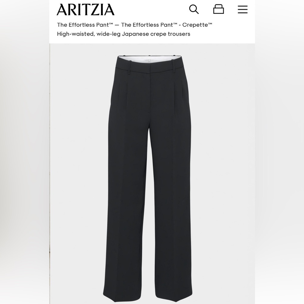 Aritzia Effortless Pant | black size 00